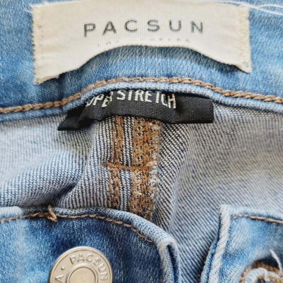PACSUN High Rise Jegging Ankle Jeans Raw Hem Size 24 - Picture 5 of 8
